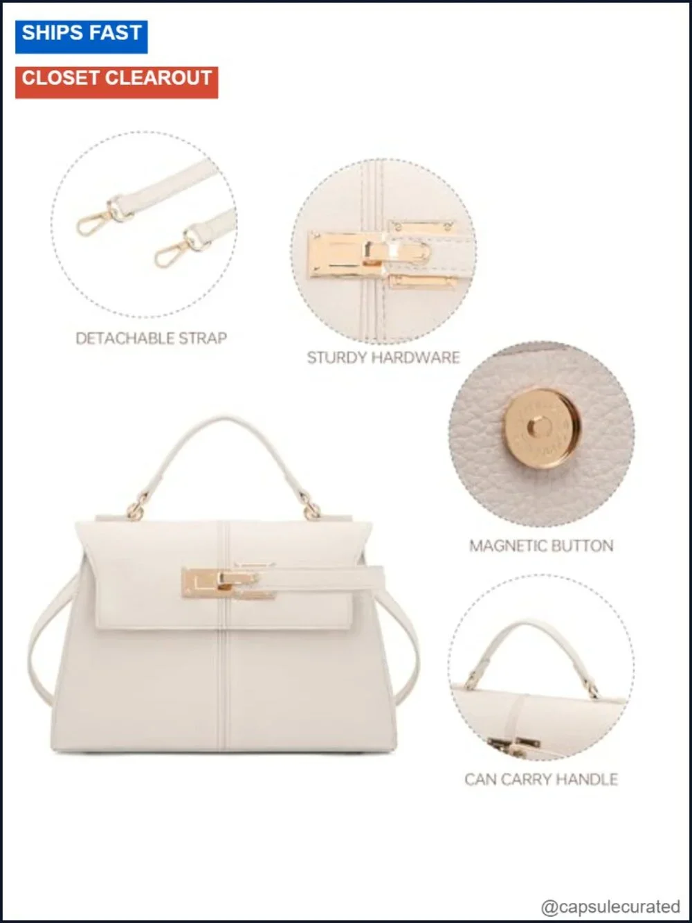 Women Vegan Leather Crossbody Purse Top Handle Satchel Flap Bag